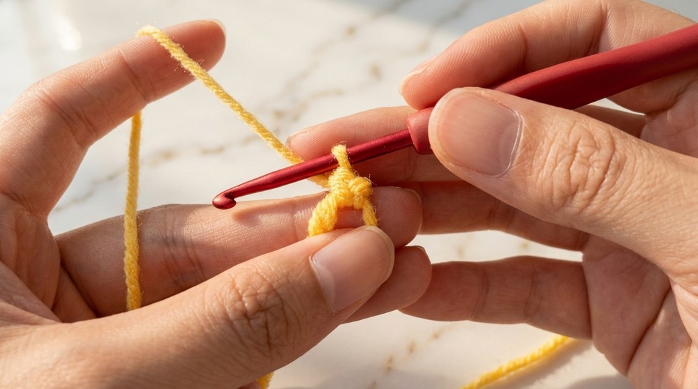 Crochet Fried Egg Keychain Pattern 1