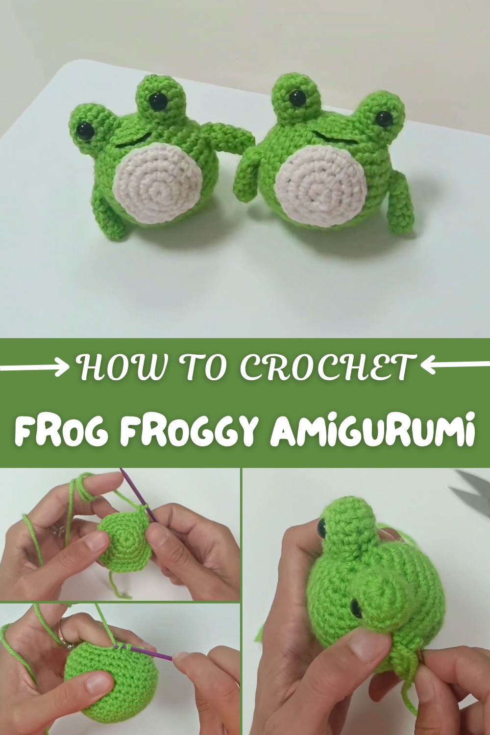 Crochet Frog Froggy Amigurumi Pattern