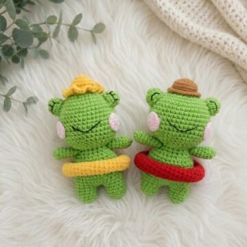 Crochet Frog With A Swimming Ring Pattern 7