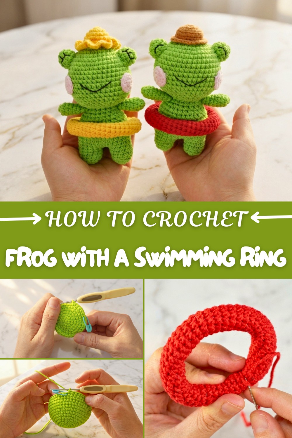 Crochet Frog With A Swimming Ring Pattern
