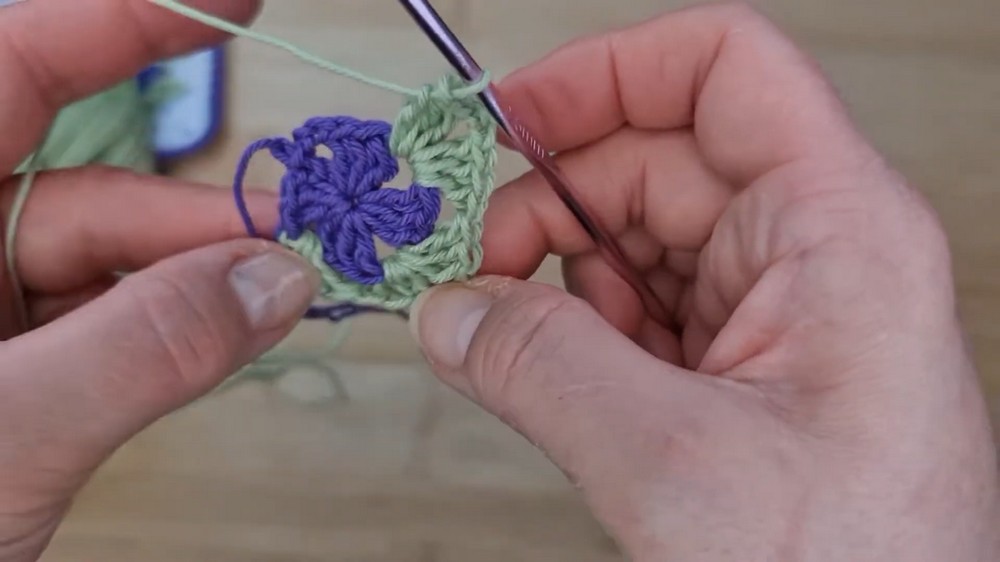 Crochet Granny Square Cross Wall Hanging Pattern 2