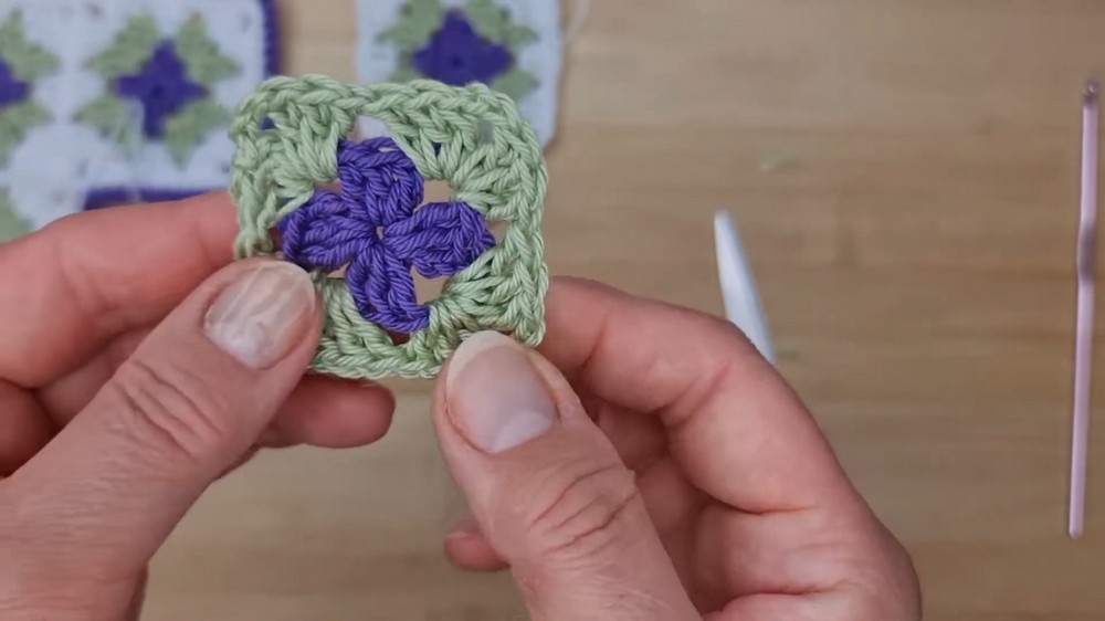 Crochet Granny Square Cross Wall Hanging Pattern 3