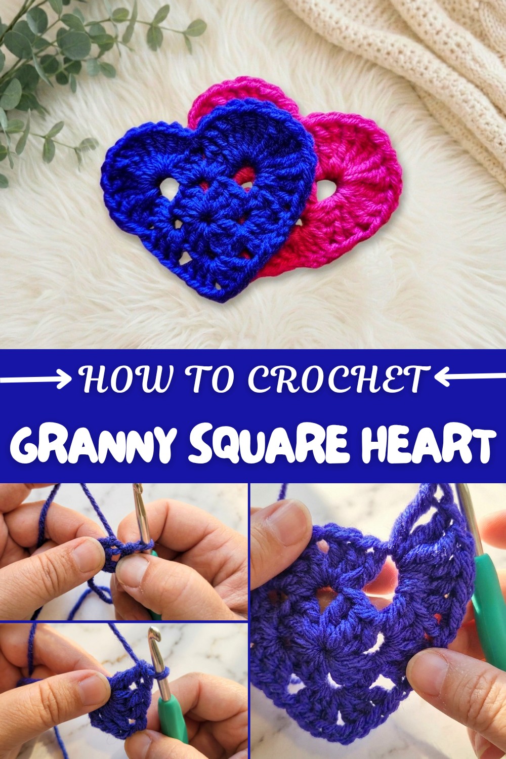 Crochet Granny Square Heart Pattern
