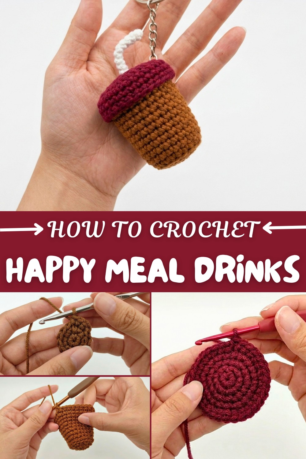 Crochet Happy Meal Drinks Pattern