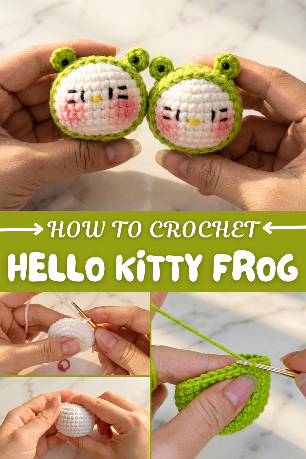 Crochet Hello Kitty Frog Pattern