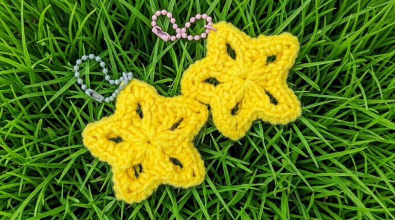 Crochet Hollow Star Keychain Pattern 6