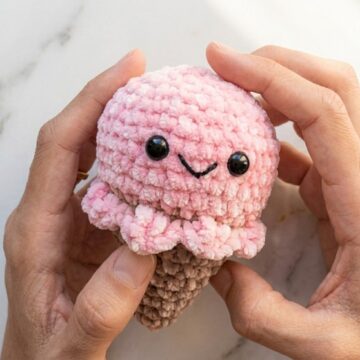 Crochet Ice Cream Cone Plush Pattern 6