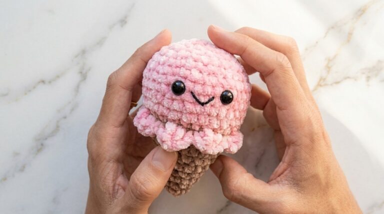 Crochet Ice Cream Cone Plush Pattern 6