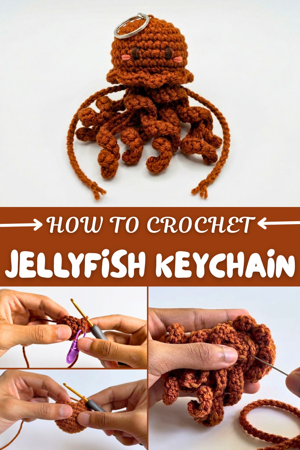 Crochet Jellyfish Keychain Pattern