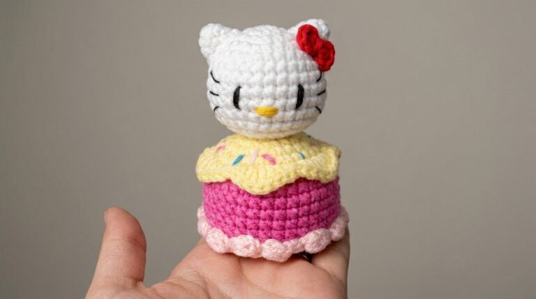 Crochet Kitty Amigurumi Cake Pattern 6