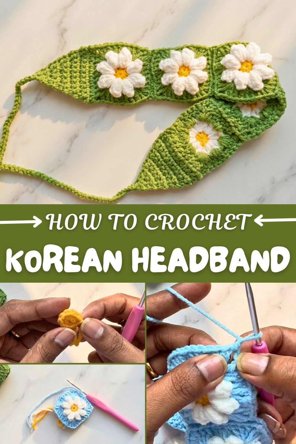 Crochet Korean headband Pattern