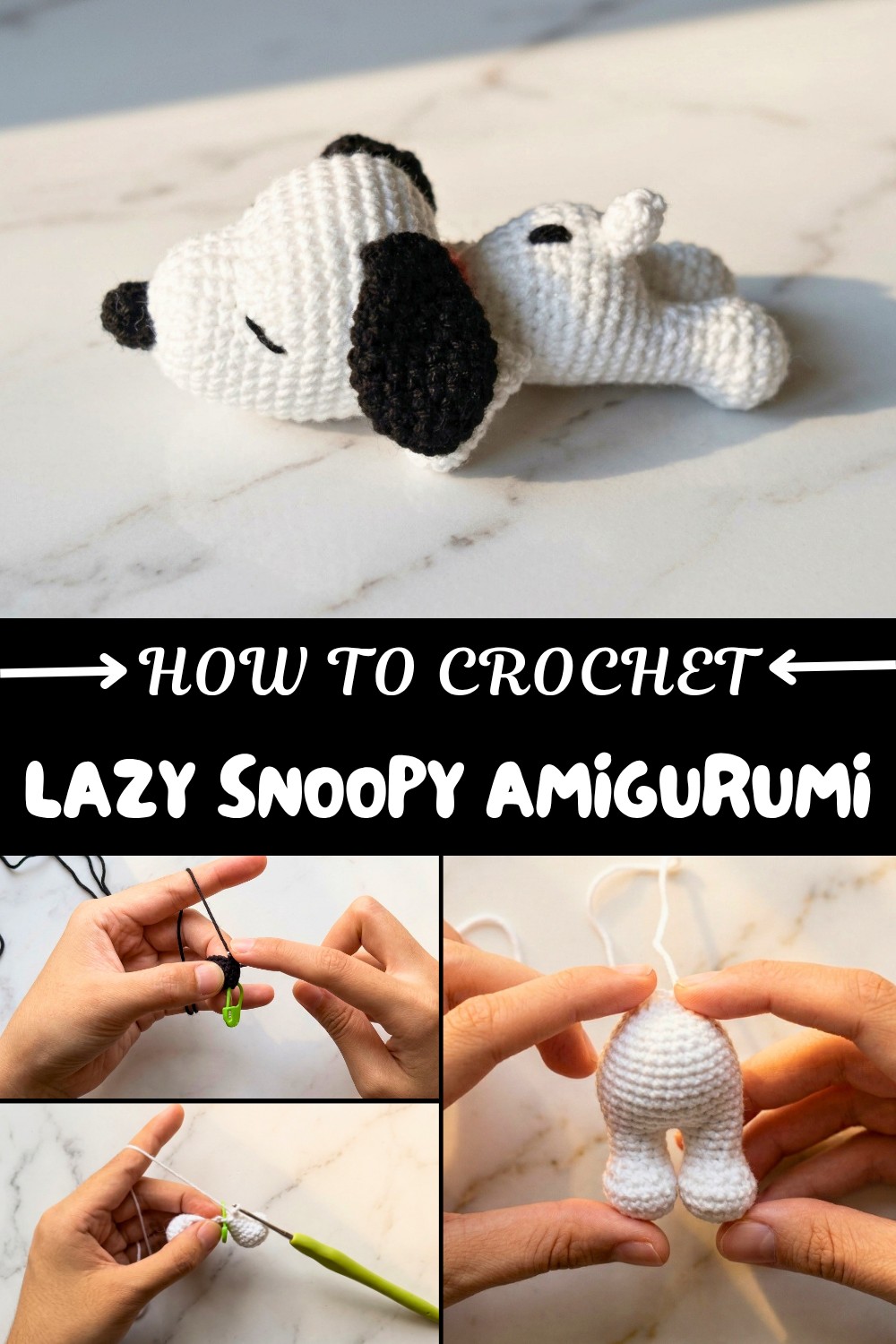 Crochet Lazy Snoopy Amigurumi Pattern