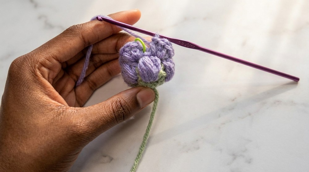 Crochet Lily Of The Valley Bag Charm Pattern 5