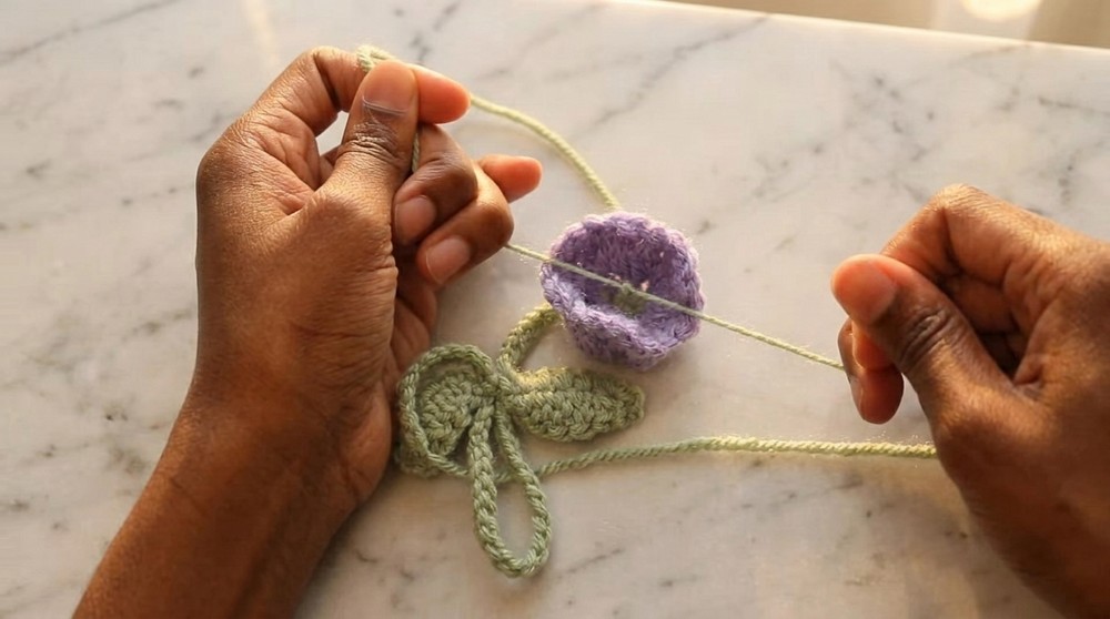 Crochet Lily Of The Valley Bag Charm Pattern 6