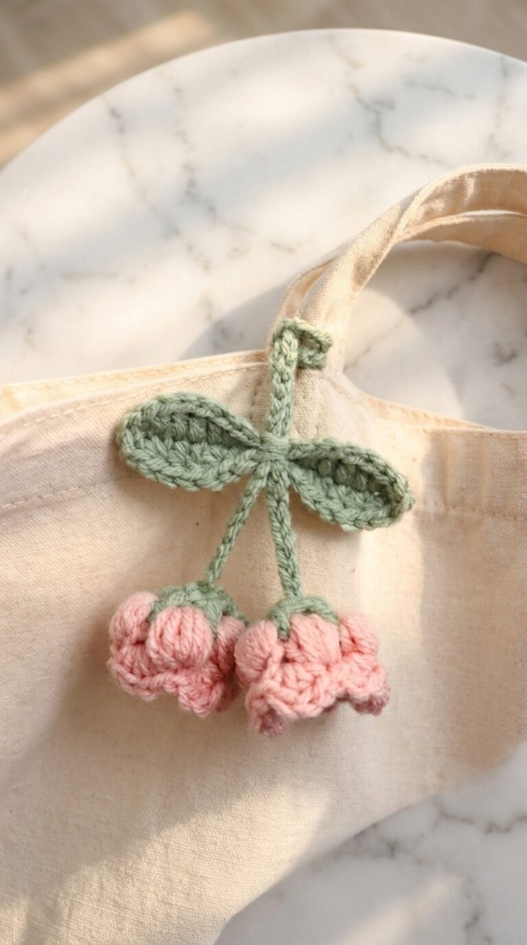 Crochet Lily Of The Valley Bag Charm Pattern 7