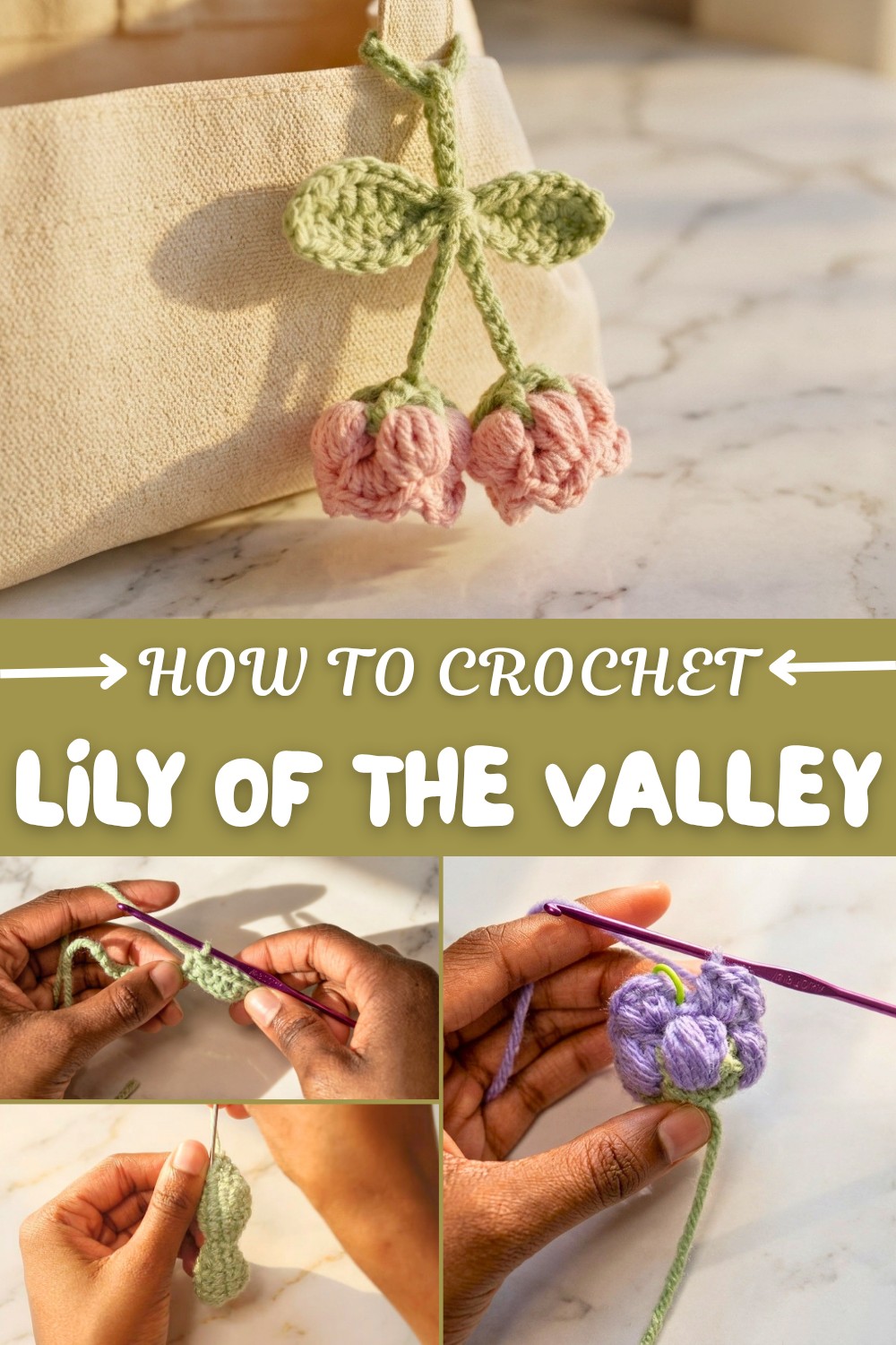 Crochet Lily Of The Valley Bag Charm Pattern