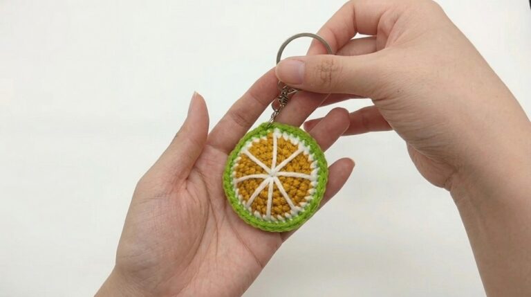 Crochet Lime Keychain Pattern 6