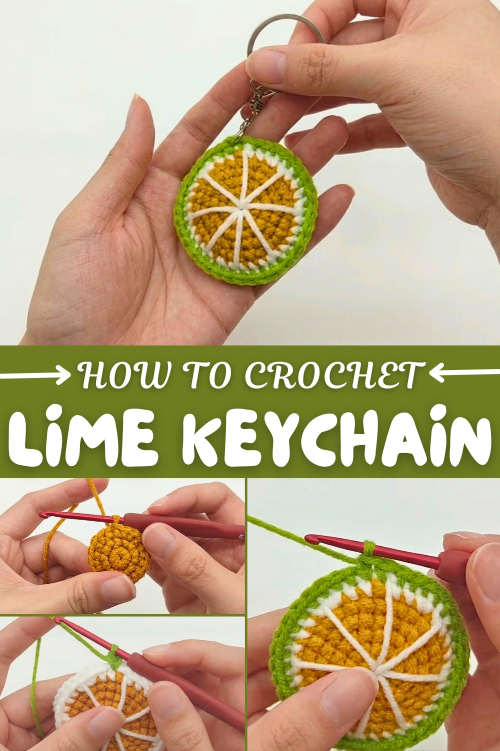 Crochet Lime Keychain Pattern