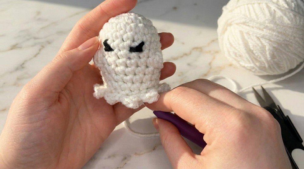 Crochet Little Grumpy Ghost Pattern 5