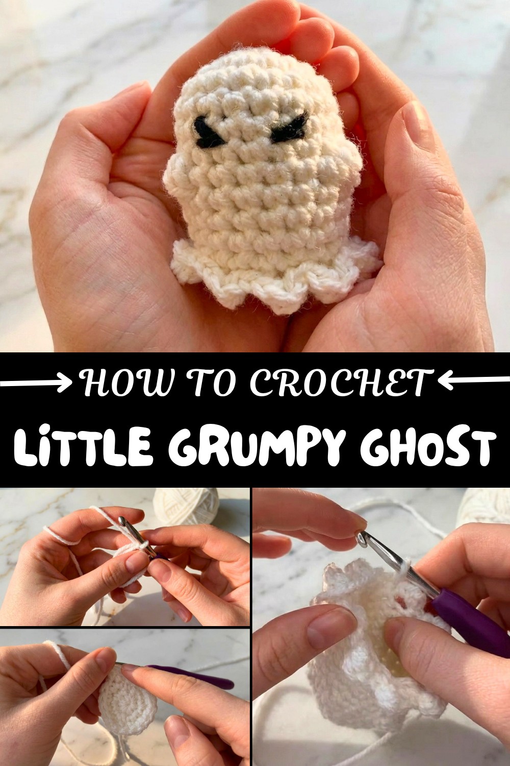 Crochet Little Grumpy Ghost Pattern