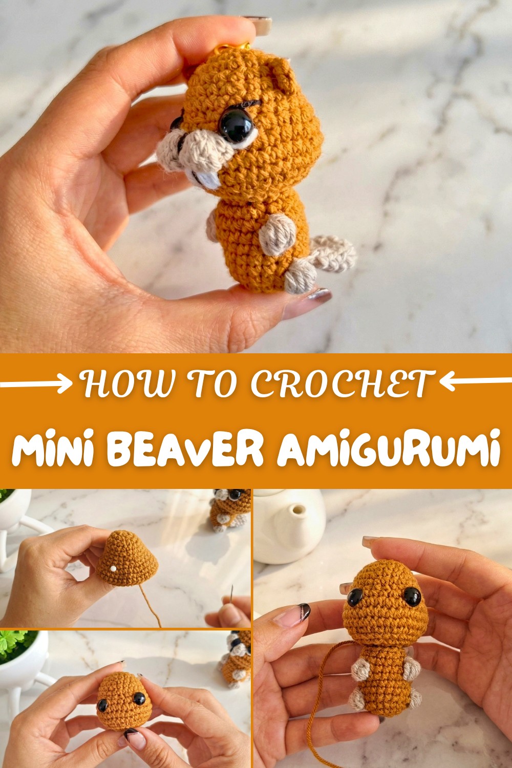 Crochet Mini Beaver Amigurumi Pattern