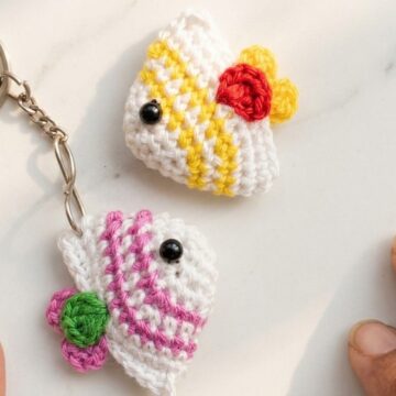 Crochet Mini Fish Keychain Pattern 6