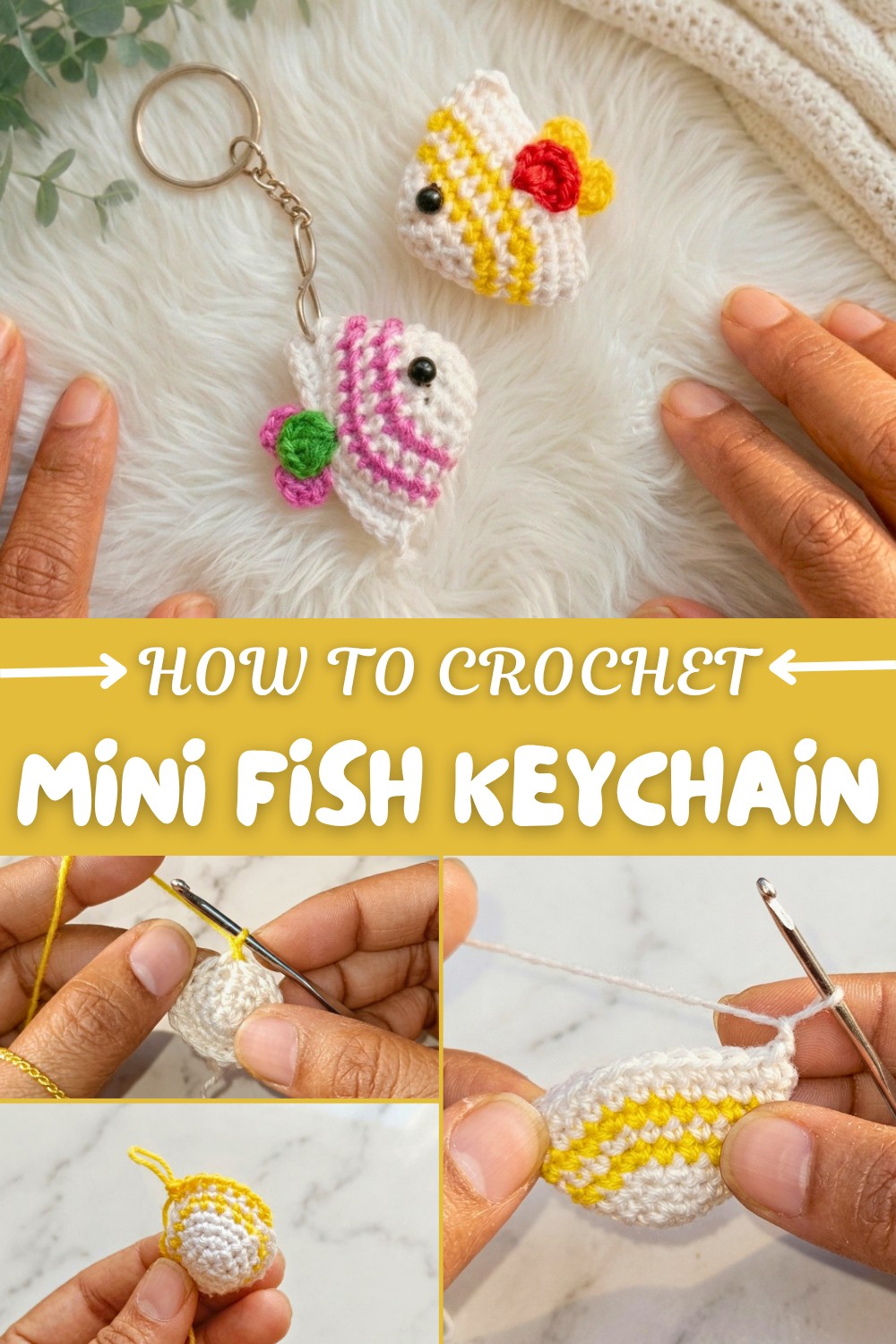Crochet Mini Fish Keychain Pattern