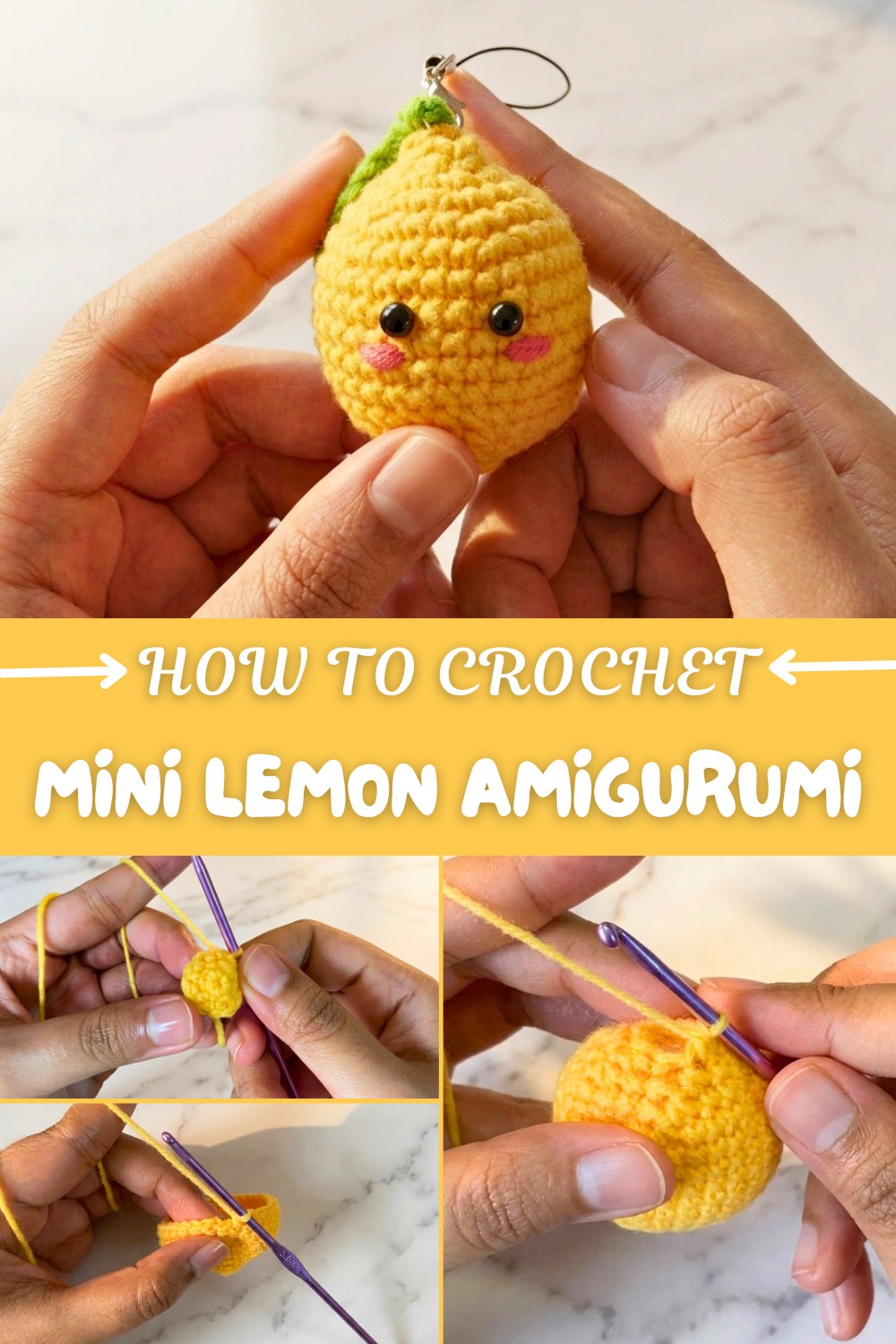 Crochet Mini Lemon Amigurumi Pattern
