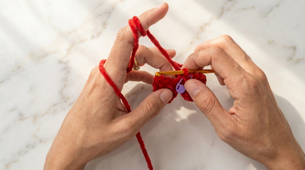 Crochet Mini Plush Heart Pattern 3
