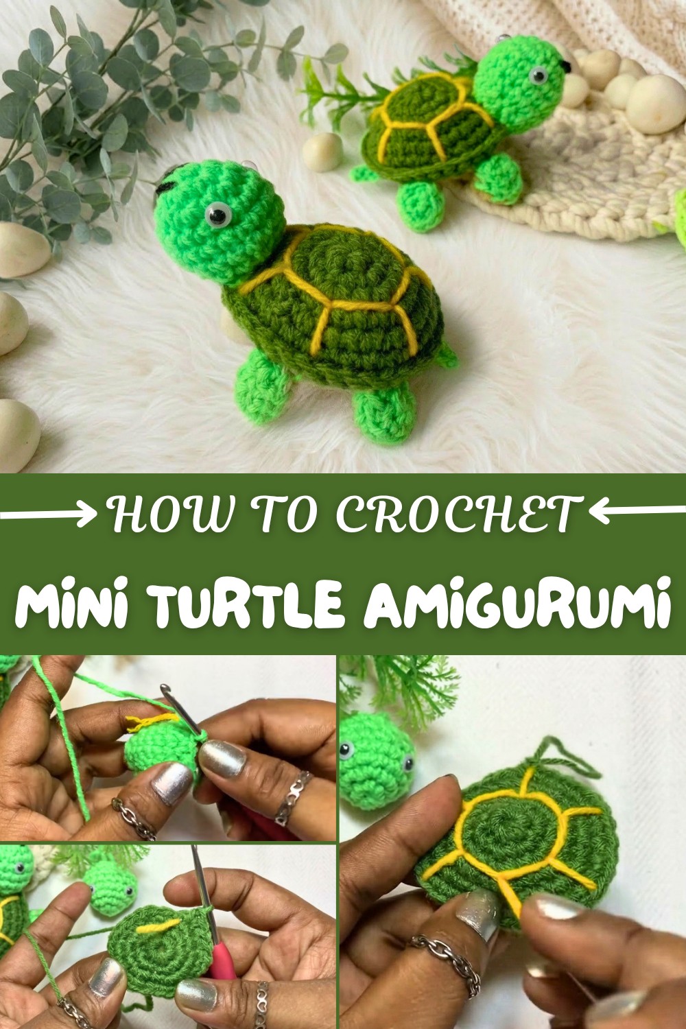 Crochet Mini Turtle Amigurumi Pattern