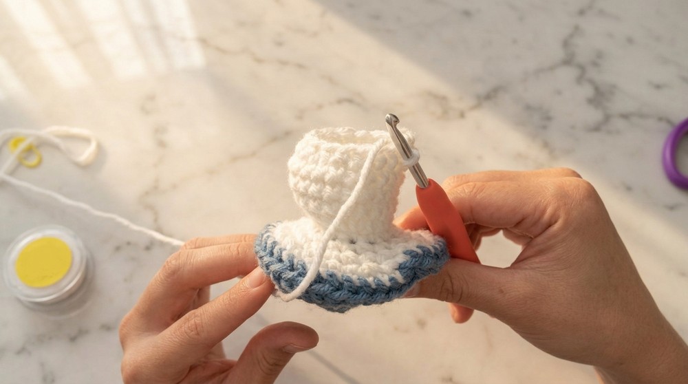 Crochet Mushroom Bag Charm Pattern 4