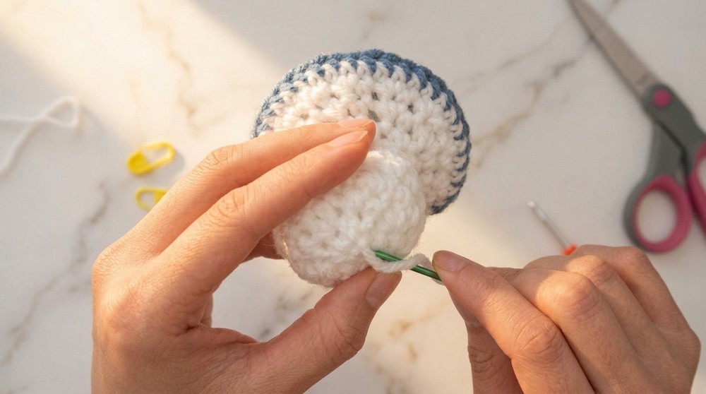 Crochet Mushroom Bag Charm Pattern 5