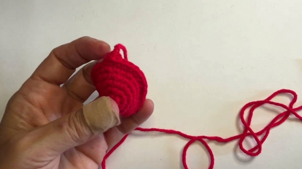 Crochet Mushroom Keychain Pattern 4
