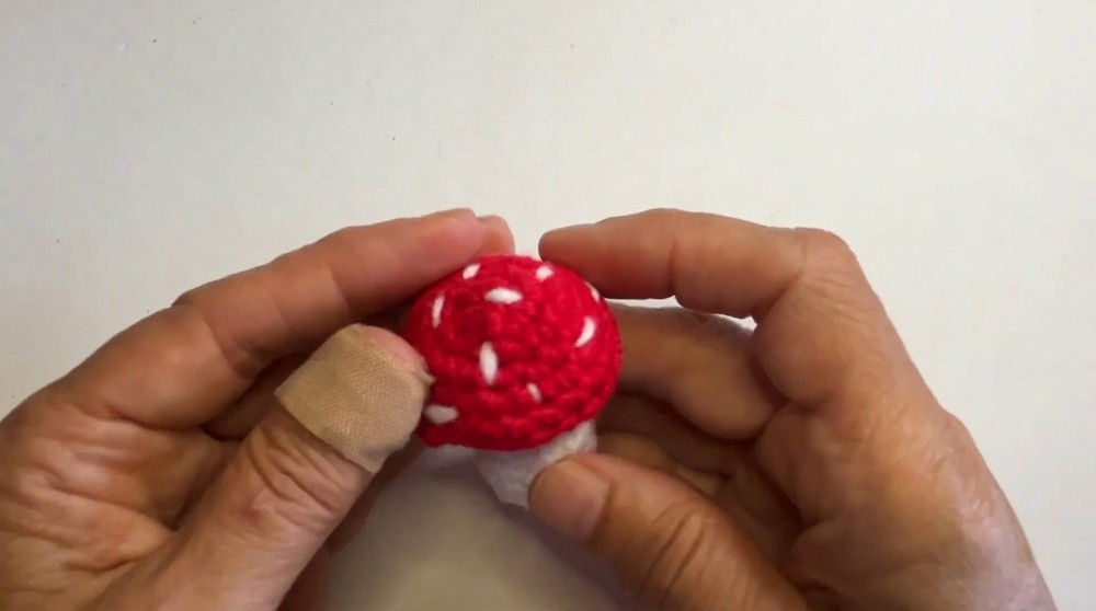 Crochet Mushroom Keychain Pattern 5