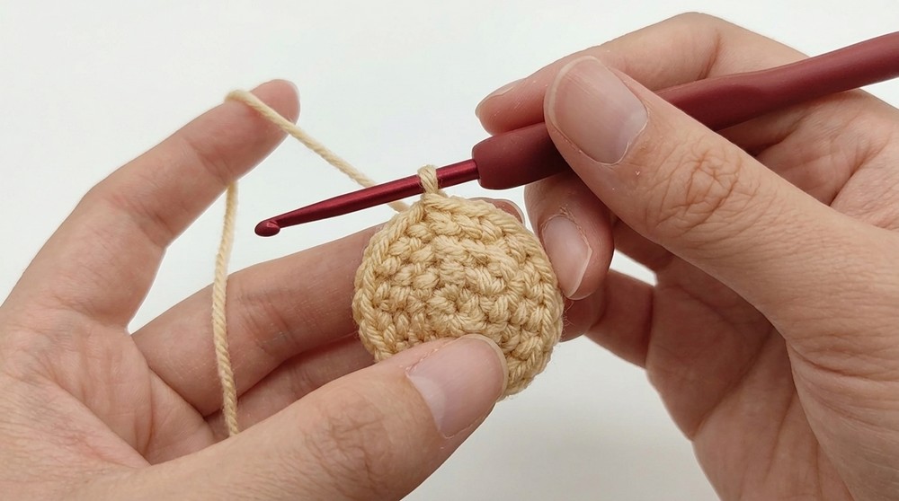 Crochet Peach Keychain Pattern 2