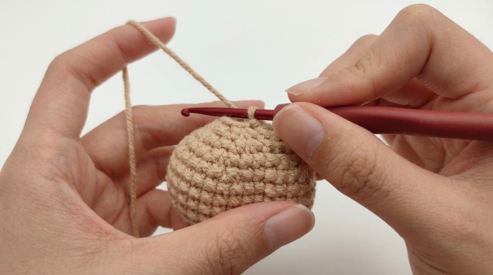 Crochet Peach Keychain Pattern 4