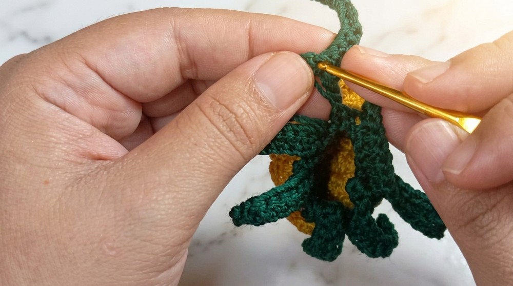 Crochet Pineapple Keychain Pattern 5