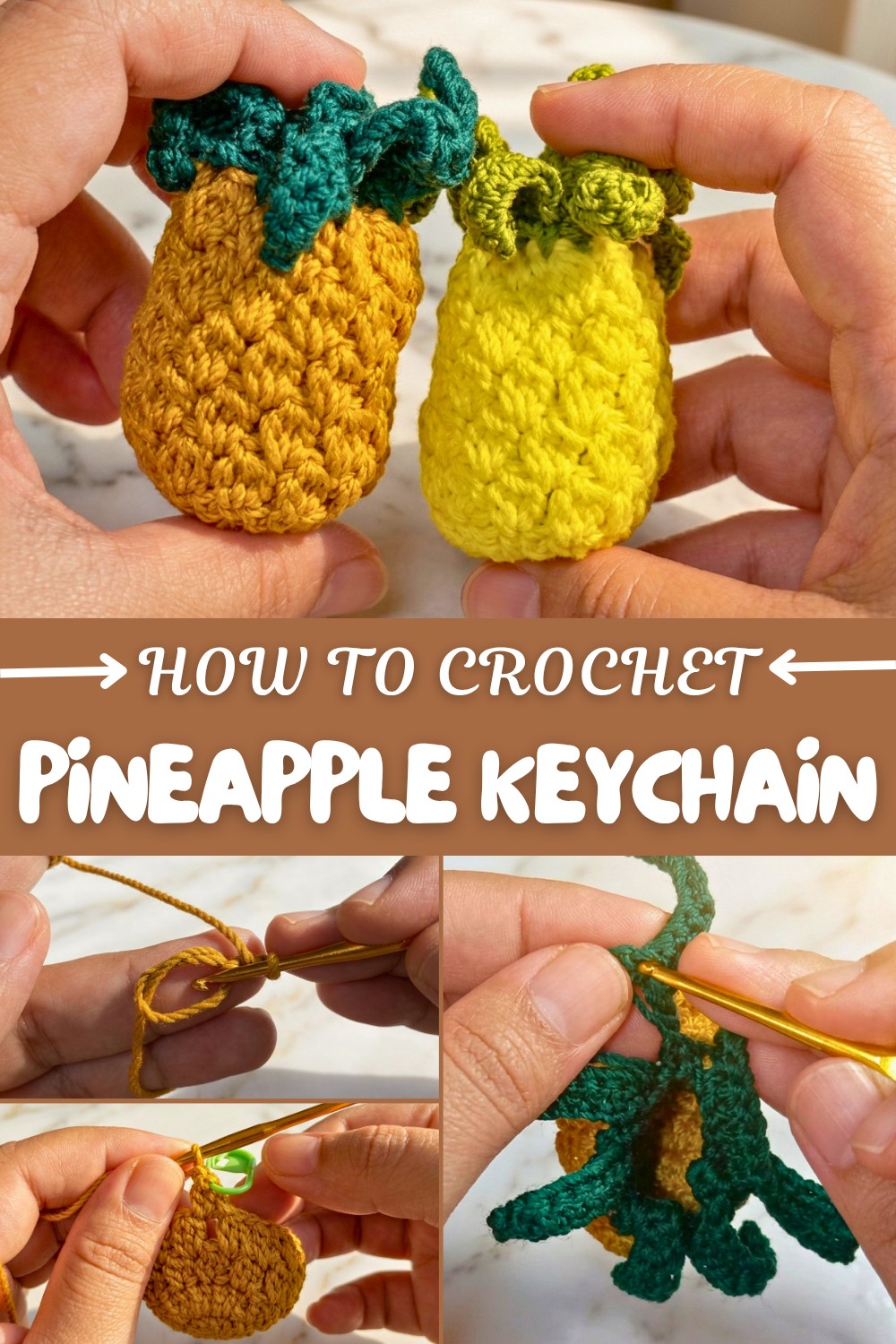 Crochet Pineapple Keychain Pattern