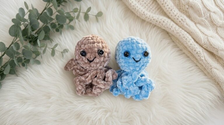 Crochet Plush Baby Octopus Pattern 6