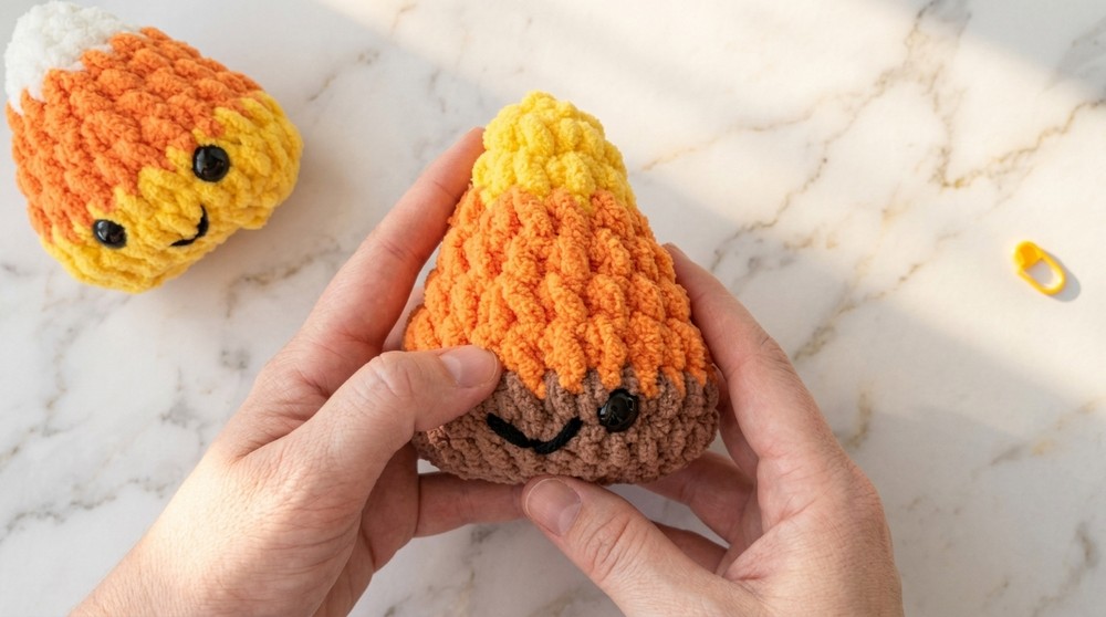 Crochet Plush Candy Corn Pattern 6