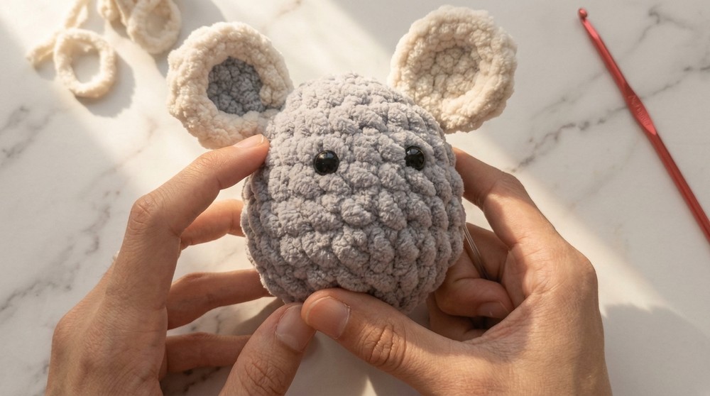 Crochet Plush Chunky Mouse Pattern 5