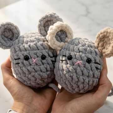 Crochet Plush Chunky Mouse Pattern 6