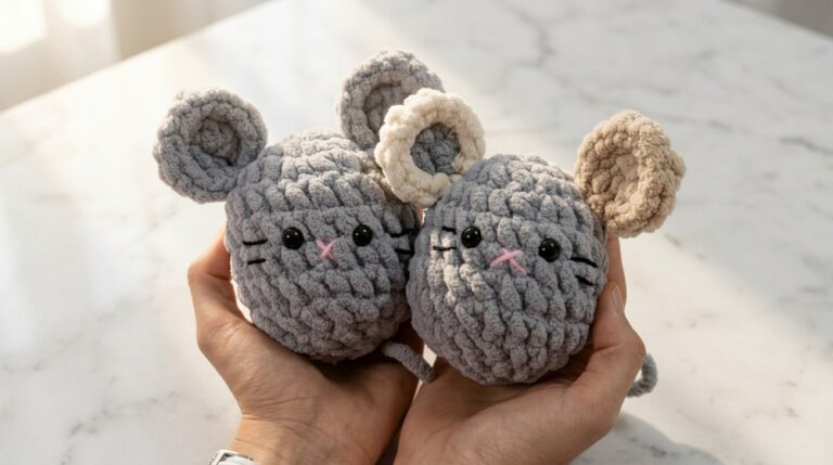 Crochet Plush Chunky Mouse Pattern 6
