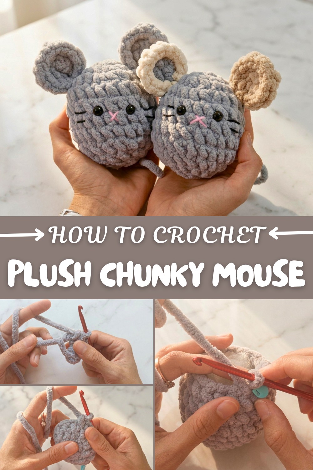 Crochet Plush Chunky Mouse Pattern