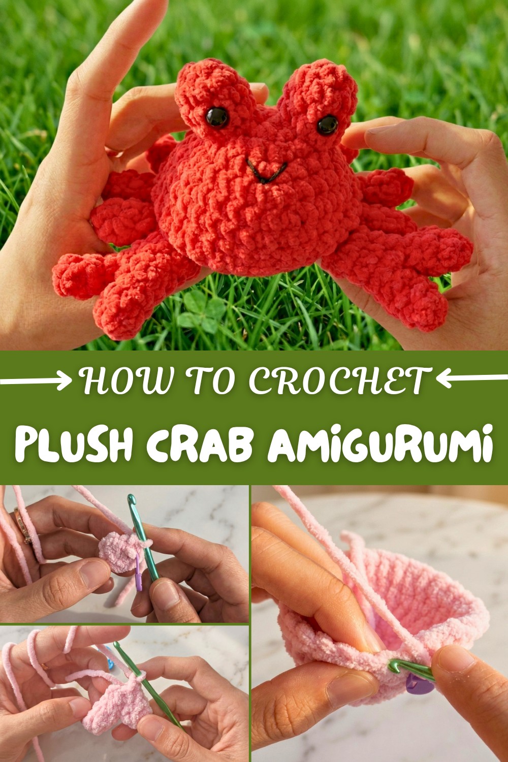 Crochet Plush Crab Amigurumi Pattern