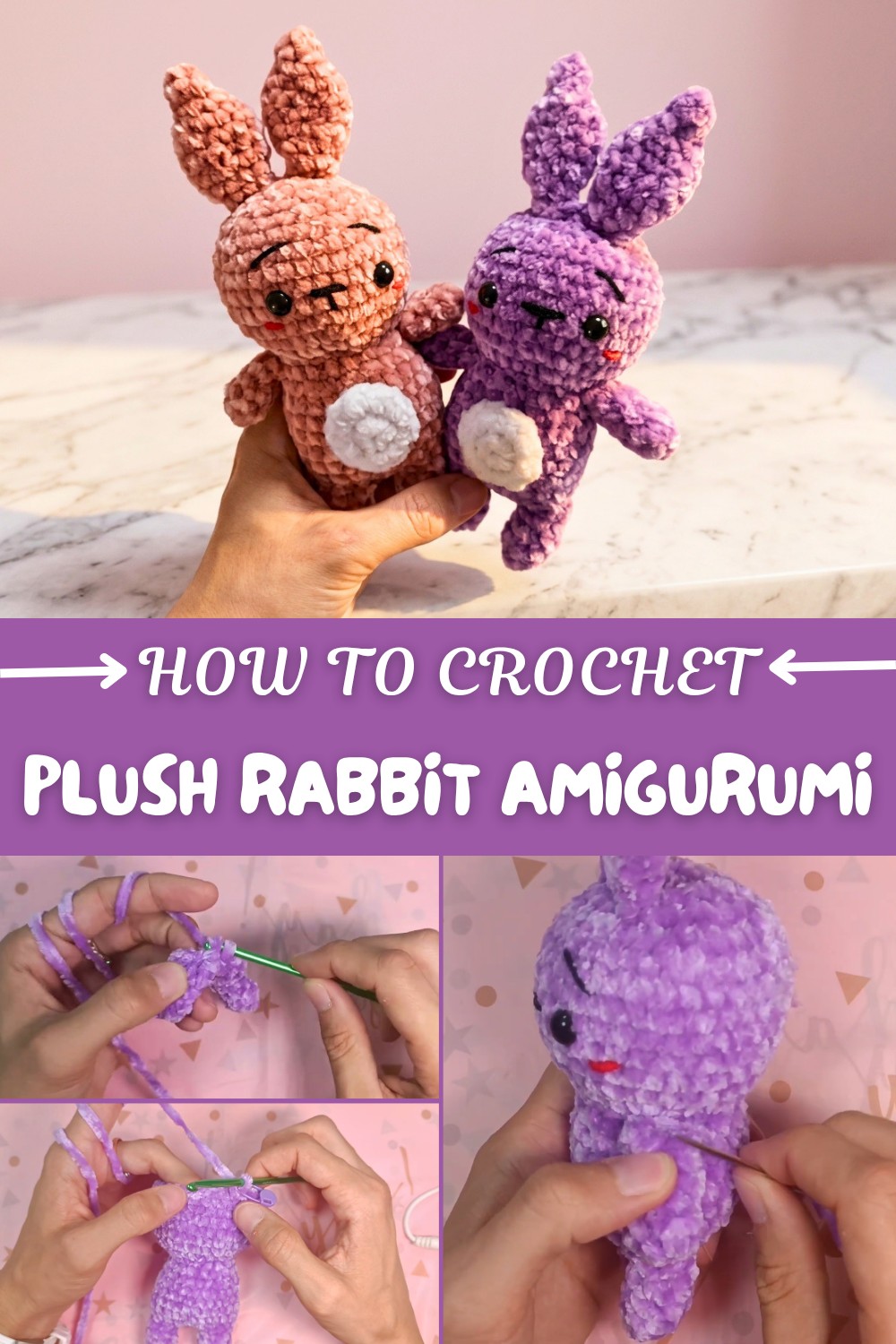 Crochet Plush Rabbit Amigurumi Pattern