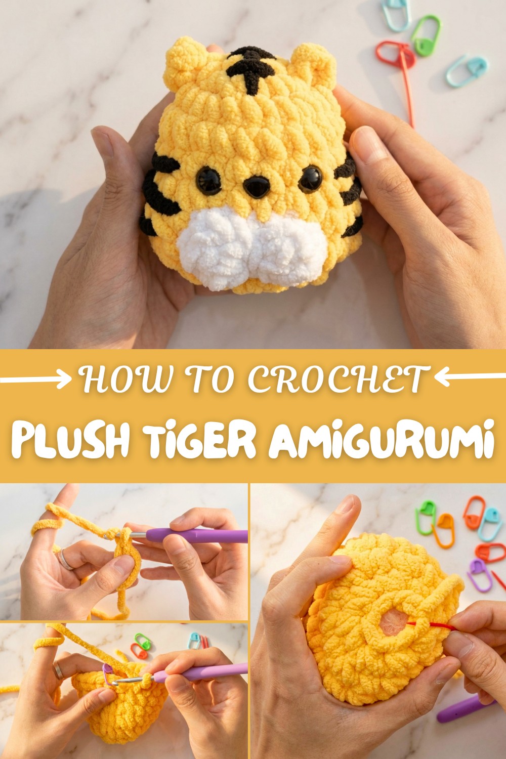 Crochet Plush Tiger Amigurumi Pattern