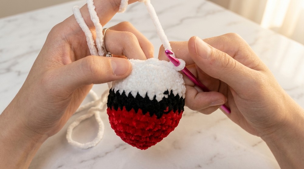 Crochet Pokeball Amigurumi Pattern 4