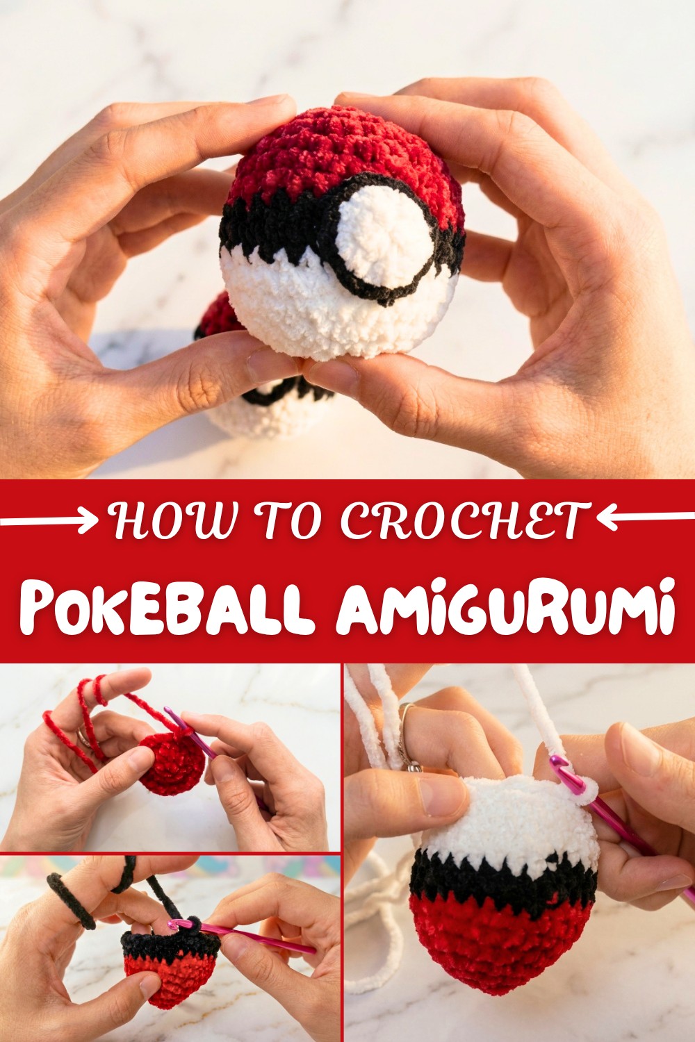 Crochet Pokeball Amigurumi Pattern