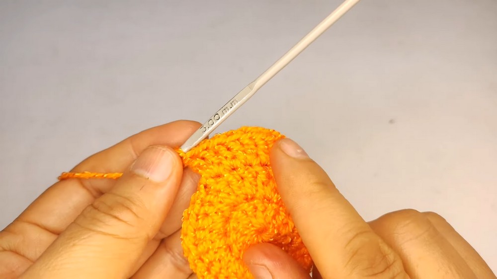 Crochet Pumpkin Coaster Pattern 2